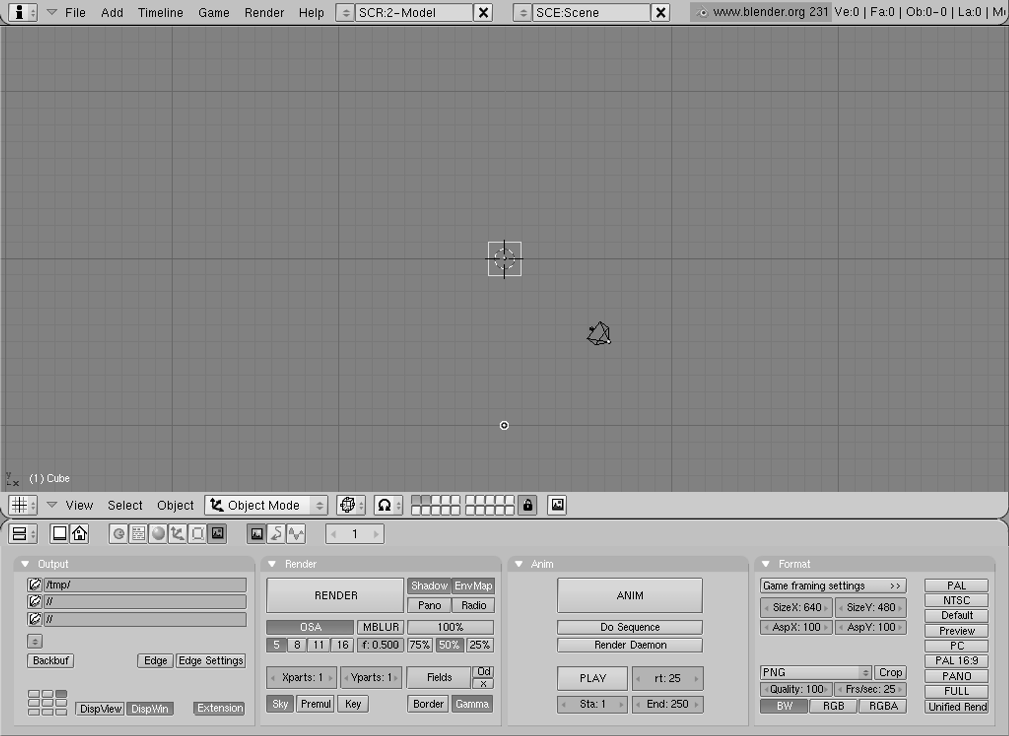 Old Blender Interface